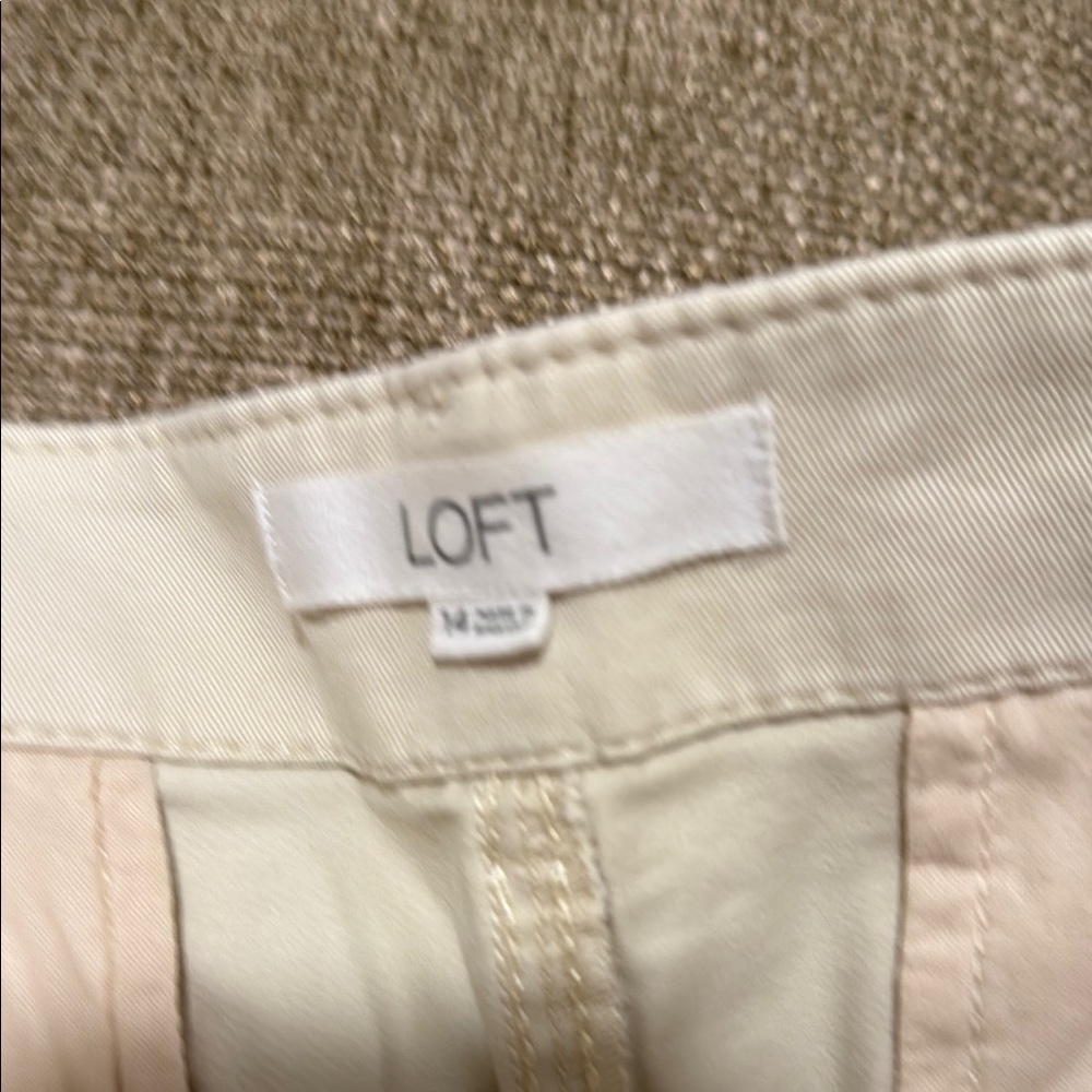 LOFT Tan Washed Twill Shorts - Picture 2 of 4